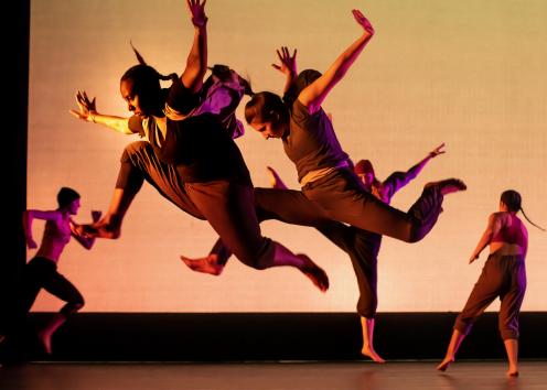Dancers perform in "Land"